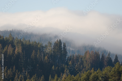 Clouds over the mountains