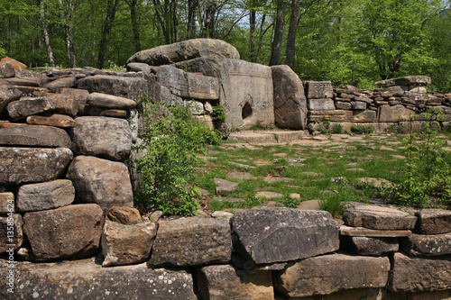 Dolmen Ecumenical - megalithic tomb near Vozrozhdenie village and Gelendzhik town. Krasnodar Krai. Russia photo