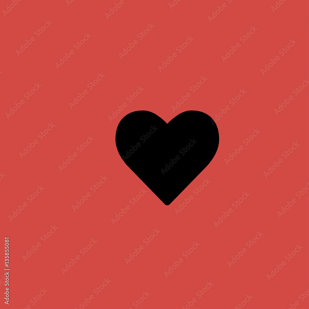 Heart Icon. flat design