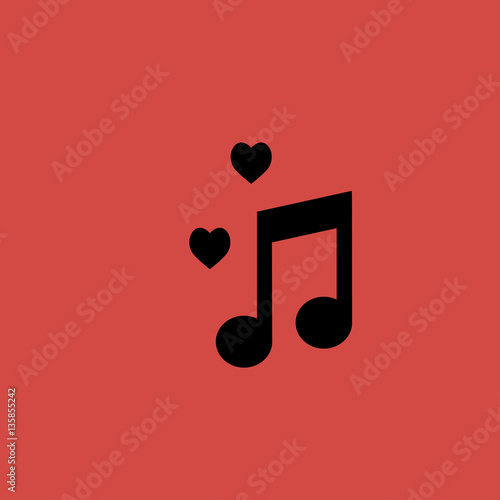 love music icon. flat design