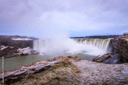 View of Niagara Falls during winter  Ontario  Canada 