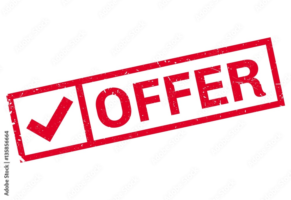 Offer stamp. Grunge design with dust scratches. Effects can be easily removed for a clean, crisp look. Color is easily changed. Offer stamp. Grunge design with dust scratches. Effects can be easily removed for a clean, crisp look. Color is easily changed.