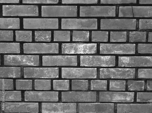 Monochrome picture of Terracotta Bricks Wall, Background, Banner