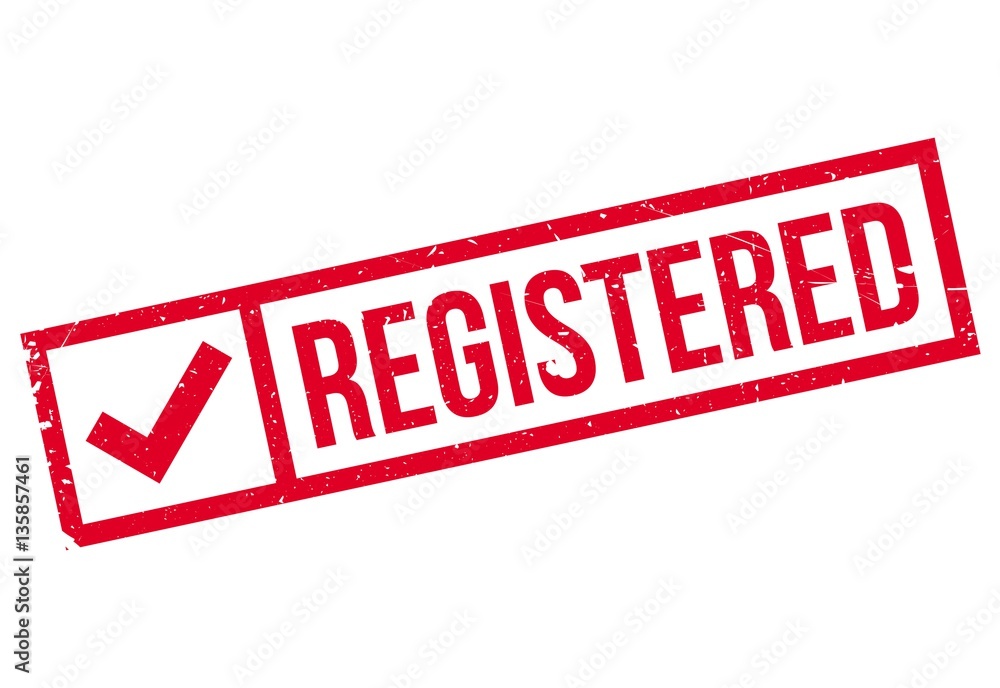 Registered stamp. Grunge design with dust scratches. Effects can be easily removed for a clean, crisp look. Color is easily changed. Registered stamp. Grunge design with dust scratches. Effects can be easily removed for a clean, crisp look. Color is easily changed.