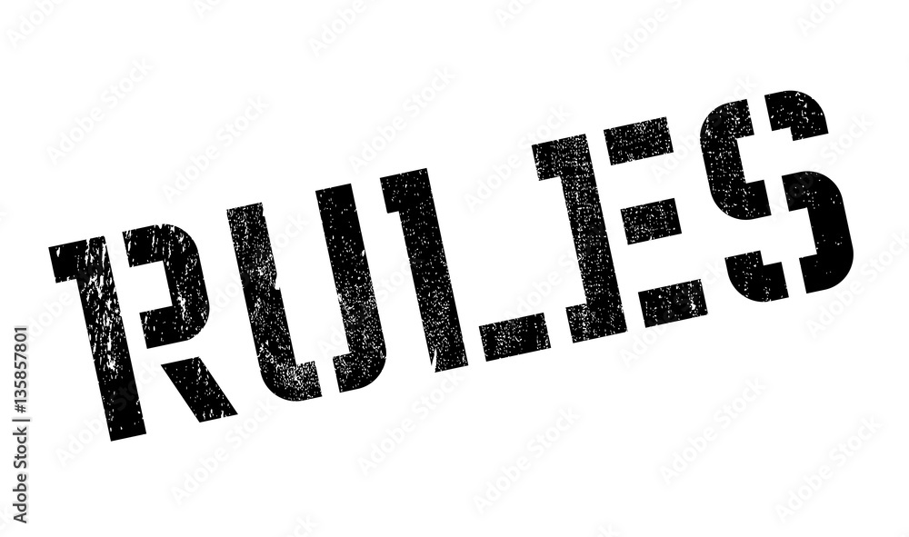 Rules stamp. Grunge design with dust scratches. Effects can be easily removed for a clean, crisp look. Color is easily changed. Rules stamp. Grunge design with dust scratches. Effects can be easily removed for a clean, crisp look. Color is easily changed.