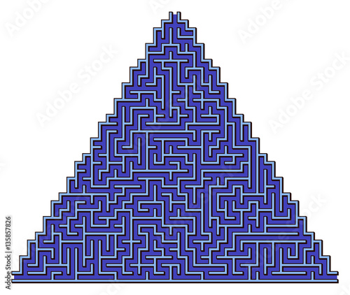 Vector Triangle Maze for Children