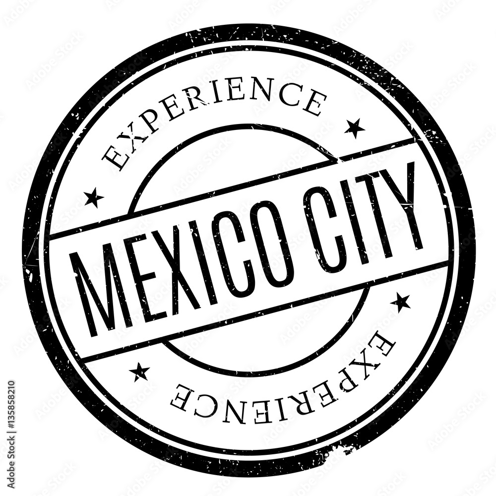 Mexico City stamp. Grunge design with dust scratches. Effects can be easily removed for a clean, crisp look. Color is easily changed.