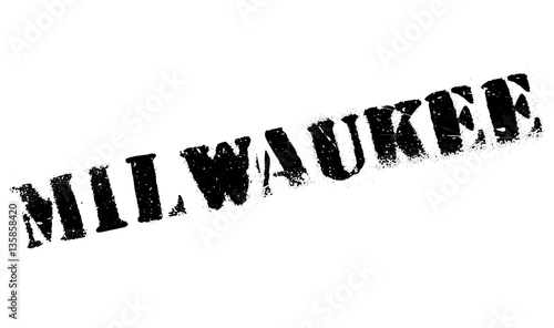 Milwaukee stamp. Grunge design with dust scratches. Effects can be easily removed for a clean, crisp look. Color is easily changed. photo