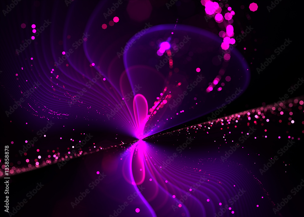 Fototapeta premium Abstract Flaky Swirl Background - Fractal Art