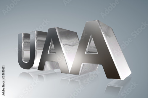 Accounting term - UAA - Uniform Accountancy Act- 3D image
