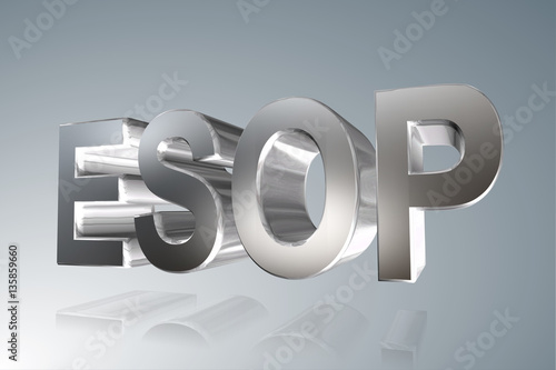 Accounting term - ESOP - Employee Stock Ownership Plan-  3D image photo