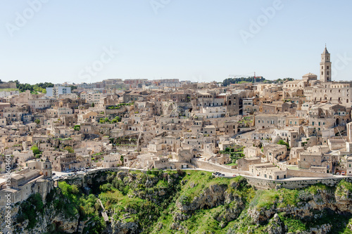 Panoramic view of sassi, Matera, Unesco heritage and European capital of culture 2019, Italy © tanialerro