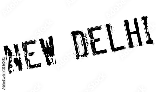 New Delhi stamp. Grunge design with dust scratches. Effects can be easily removed for a clean, crisp look. Color is easily changed.