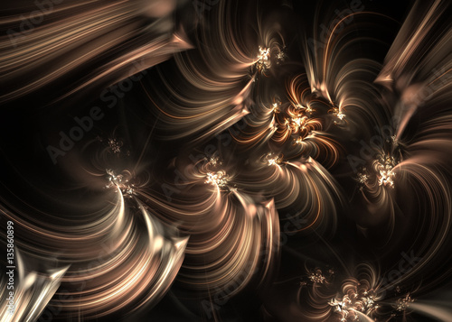 Fractal Abstract Pinnate Branches   - Fractal Art 
 photo