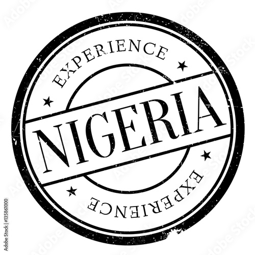 Nigeria stamp. Grunge design with dust scratches. Effects can be easily removed for a clean, crisp look. Color is easily changed.