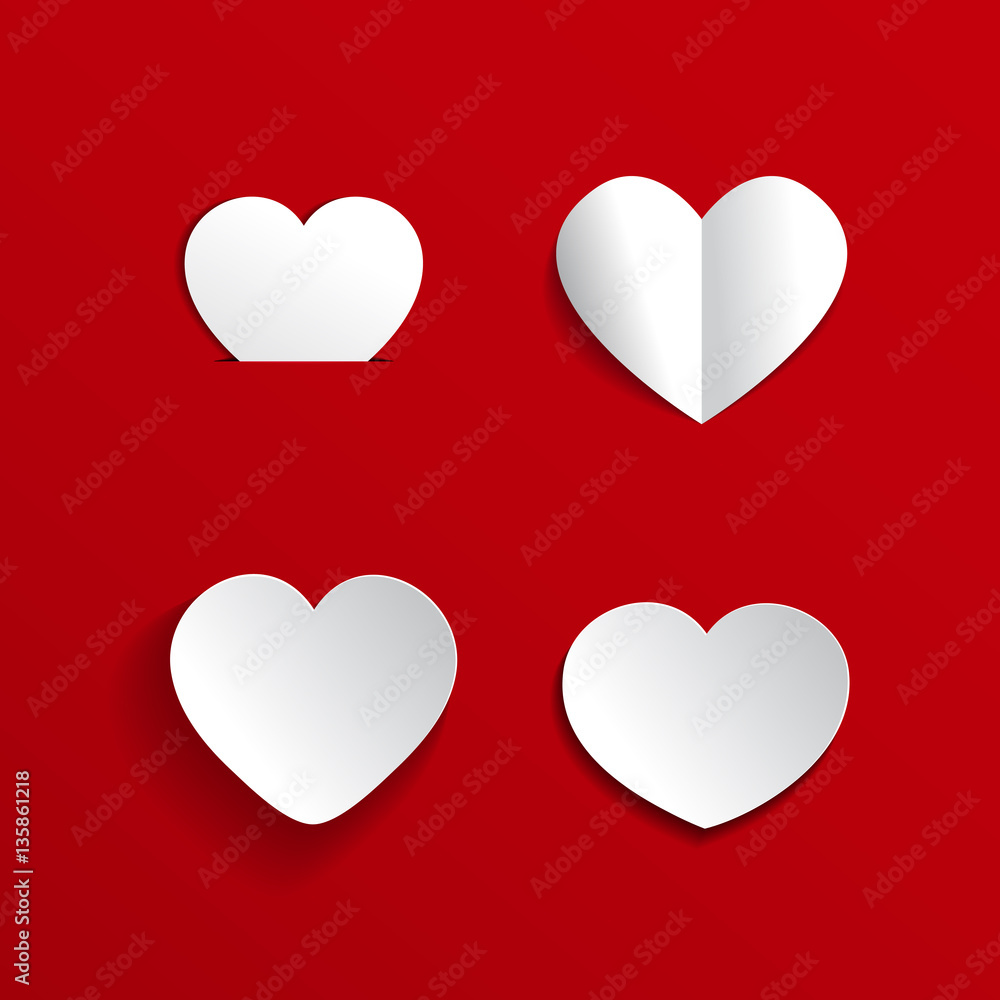 Hearts background Flat Dynamic Design (for Flyers, Covers, Posters, Banner) Vector illustration.