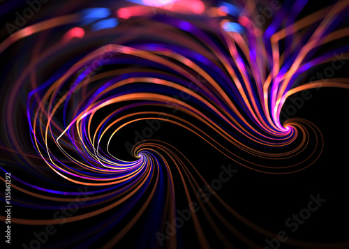 Abstract Transparent Helix  Glow Twinkle  Background - Fractal Art
