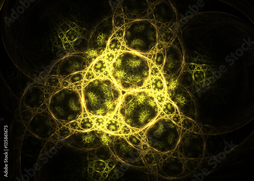 Abstract Fractal Apollonian Gasket Pattern Background - Fractal Art 