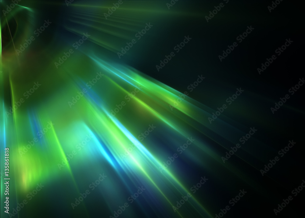 Fototapeta premium Fractal Aurora Borealis - Fractal Art