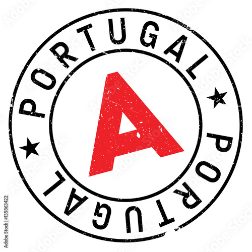 Portugal stamp. Grunge design with dust scratches. Effects can be easily removed for a clean, crisp look. Color is easily changed.