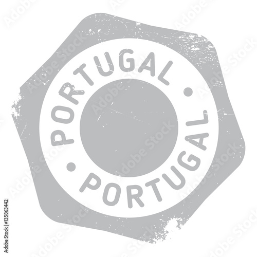 Portugal stamp. Grunge design with dust scratches. Effects can be easily removed for a clean, crisp look. Color is easily changed.