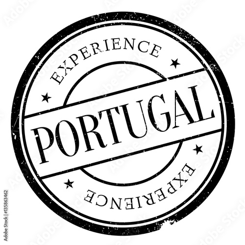 Portugal stamp. Grunge design with dust scratches. Effects can be easily removed for a clean, crisp look. Color is easily changed.