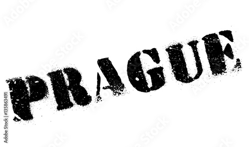 Prague stamp. Grunge design with dust scratches. Effects can be easily removed for a clean, crisp look. Color is easily changed.