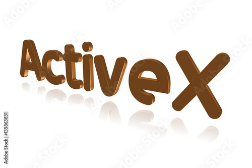 Programming Term - ActiveX - Extension to  OLE and COM Technologies - 3D image photo