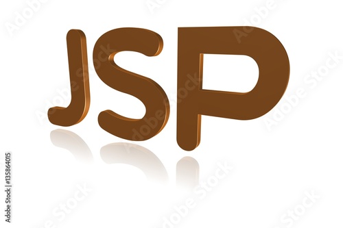 Programming Term - JSP  - Java Server Pages -  3D image