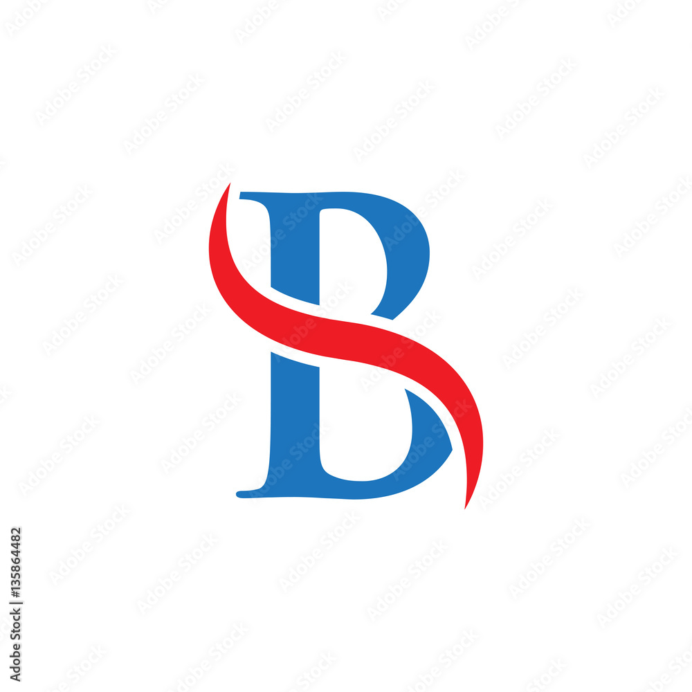 initial letter logo with swoosh red blue initial letter logo with swoosh red blue