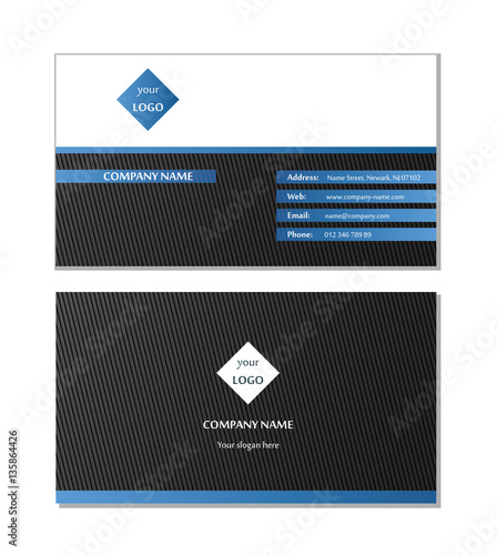 Template layout for business card vector