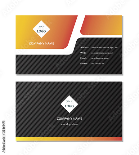 Template layout for business card vector