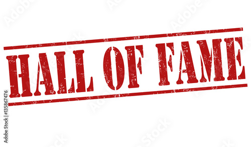 Hall of fame sign or stamp