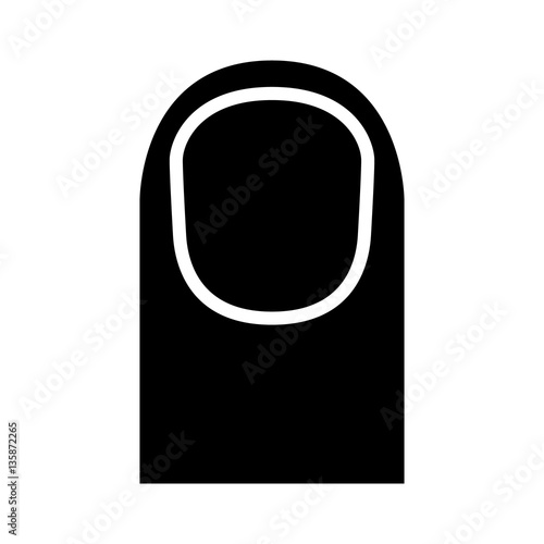 Short fingernail / finger nail flat vector icon for apps and websites photo