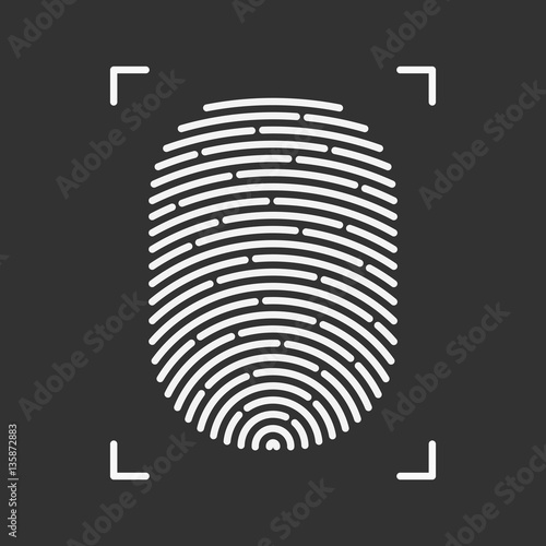 Fingerprint vector icon.