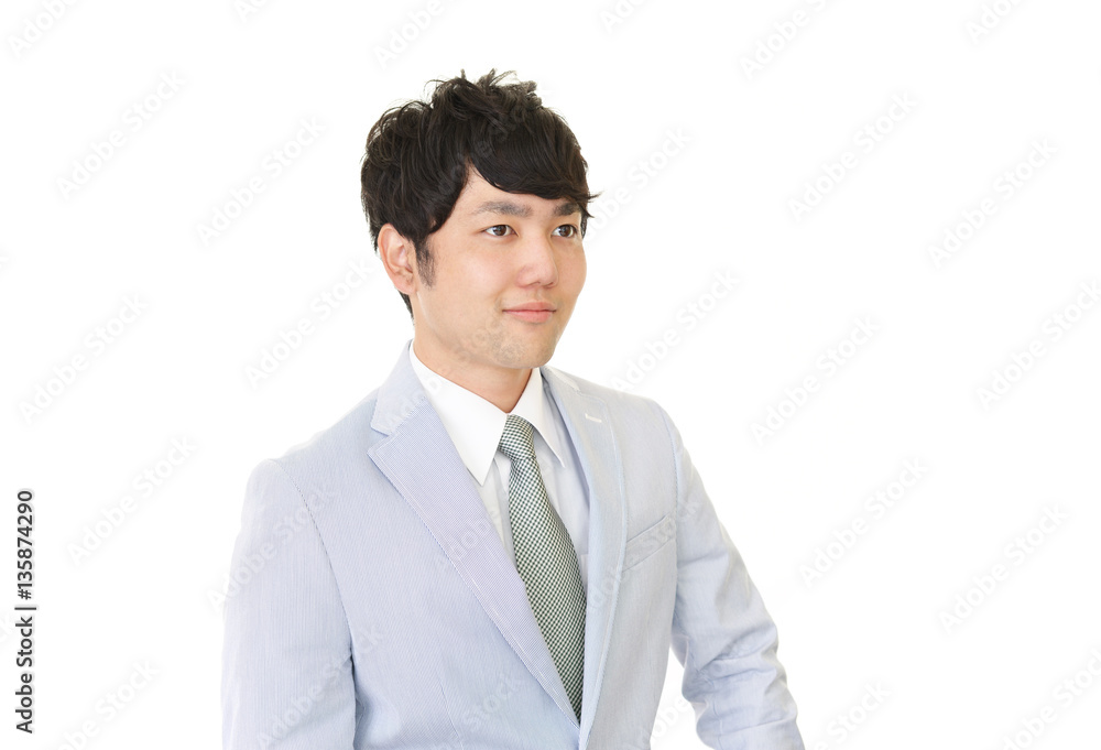 笑顔のビジネスマン 笑顔のビジネスマン