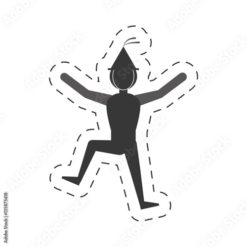 man dancing icon design, vector illustration image