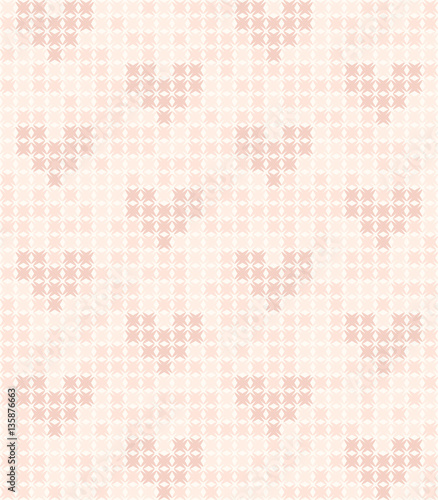 Rose heart pattern. Seamless vector