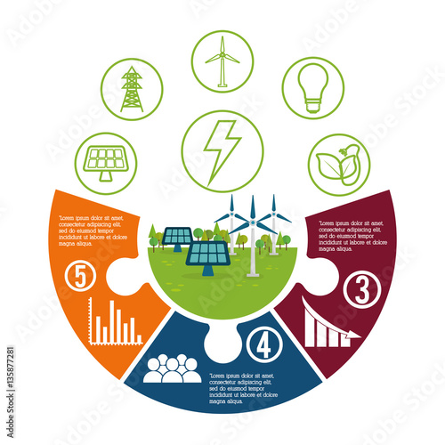 ecology and energy care icon imaage, vector illustration photo