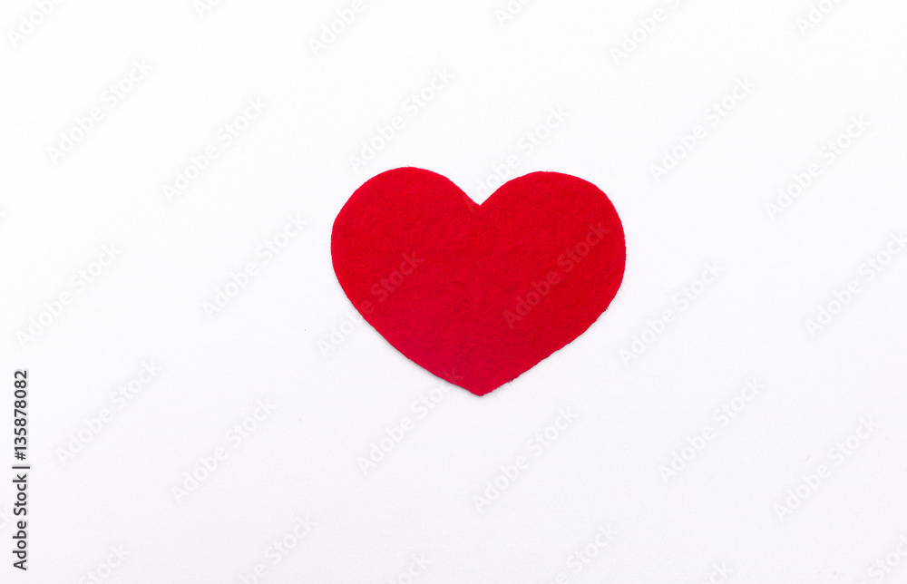 red heart white paper. love card. Valentine's Day postcard. hear