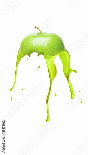 Apple paint splash abstract colorful