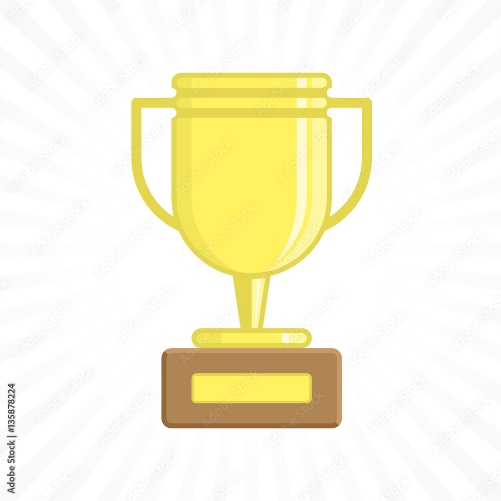 Gold cup icon. Gold cup icon.