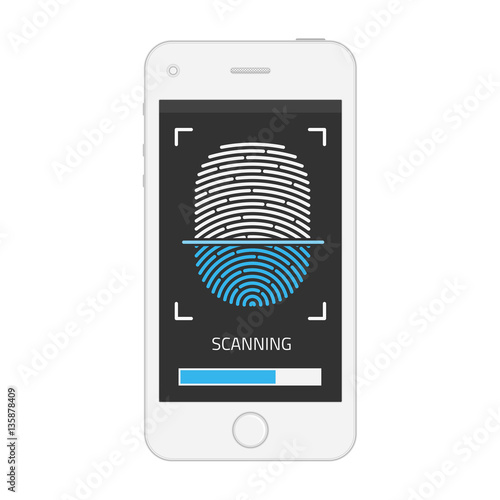 Fingerprint on smartphone.