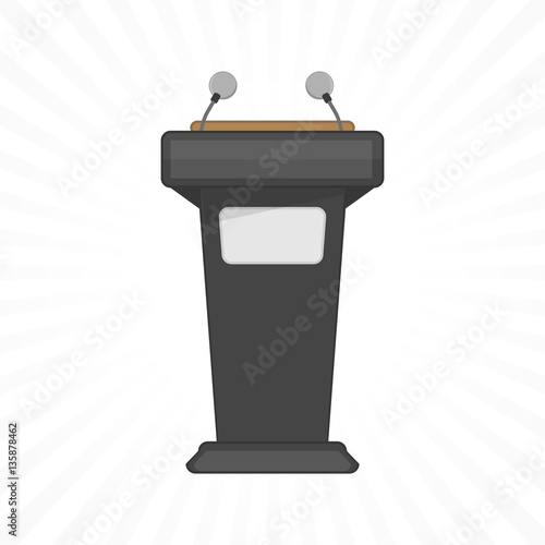 Tribune vector icon.