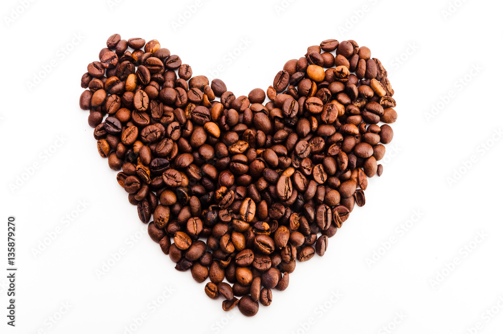 Sweet heart , coffee heart on white. Valentine's Day Sweet heart , coffee heart on white. Valentine's Day