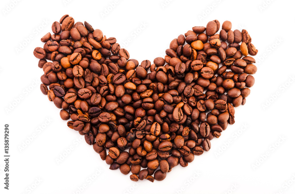 Sweet heart , coffee heart on white. Valentine's Day Sweet heart , coffee heart on white. Valentine's Day