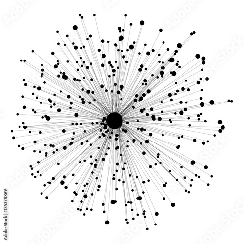 Round structure for design project - vector illustration 