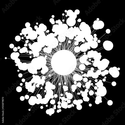 Round structure for design project - vector illustration 