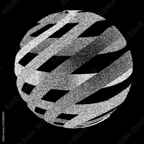 фотографія Logo 3D Dotted Spere    - vector illustration