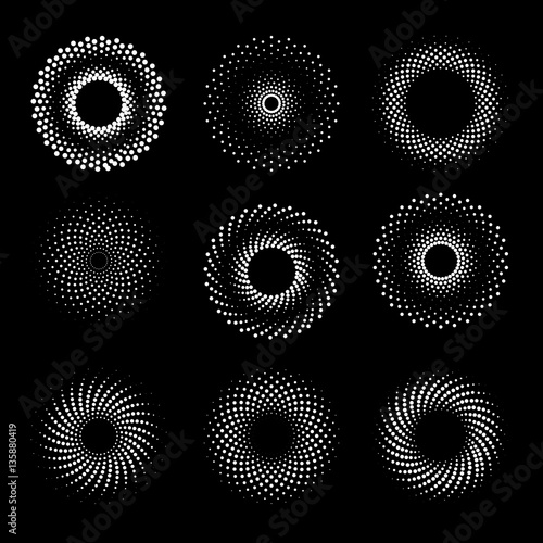 Dotted Circles for Design Project - vector set